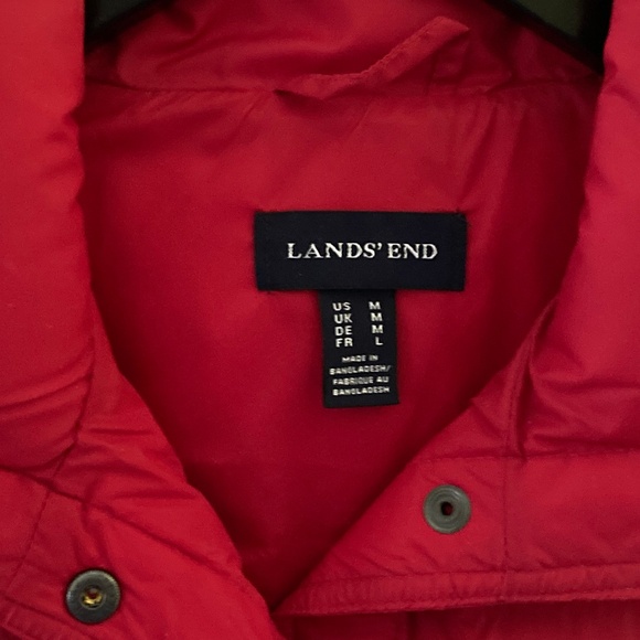 Lands' End Women's Quilted Down Vest/Lightweight/Red/Size M/NEW/NEVER WORN! - Picture 4 of 4